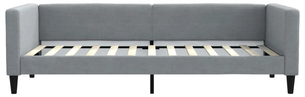világosszürke kihúzható szövet heverő fiókokkal 100 x 200 cm