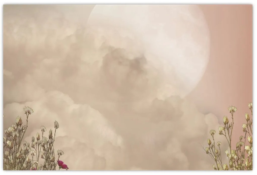 Kép - Rózsaszín telihold (90x60 cm)