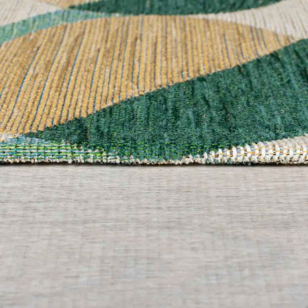 Sárga-zöld futószőnyeg 60x230 cm Carlos Circle Geo – Flair Rugs