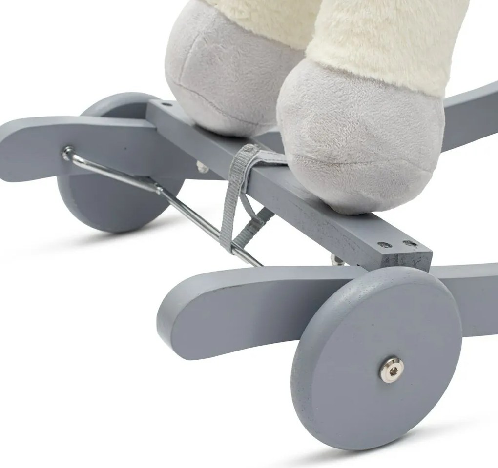 Baby Mix Hintaló játék dallammal és kerekekkel Unicorn fehér, 64 x 35 x 60 cm