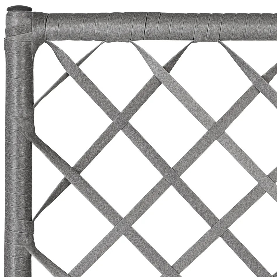 Casaria® Virágtartó boxszal és rácsozatttal - szürke