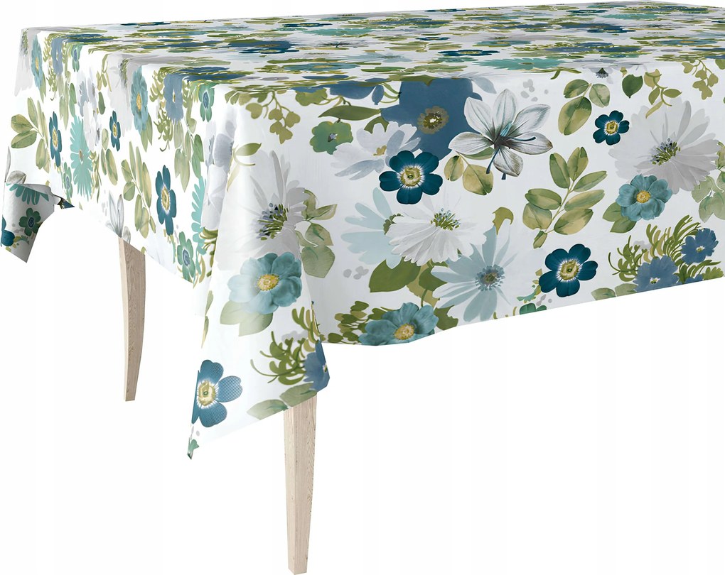 Cerata Vastag Abrosz Fehér Tavaszi Színes Virágokkal 140x180
