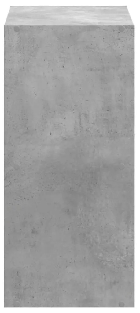 betonszürke szerelt fa könyvespolc 68,5 x 32 x 68,5 cm