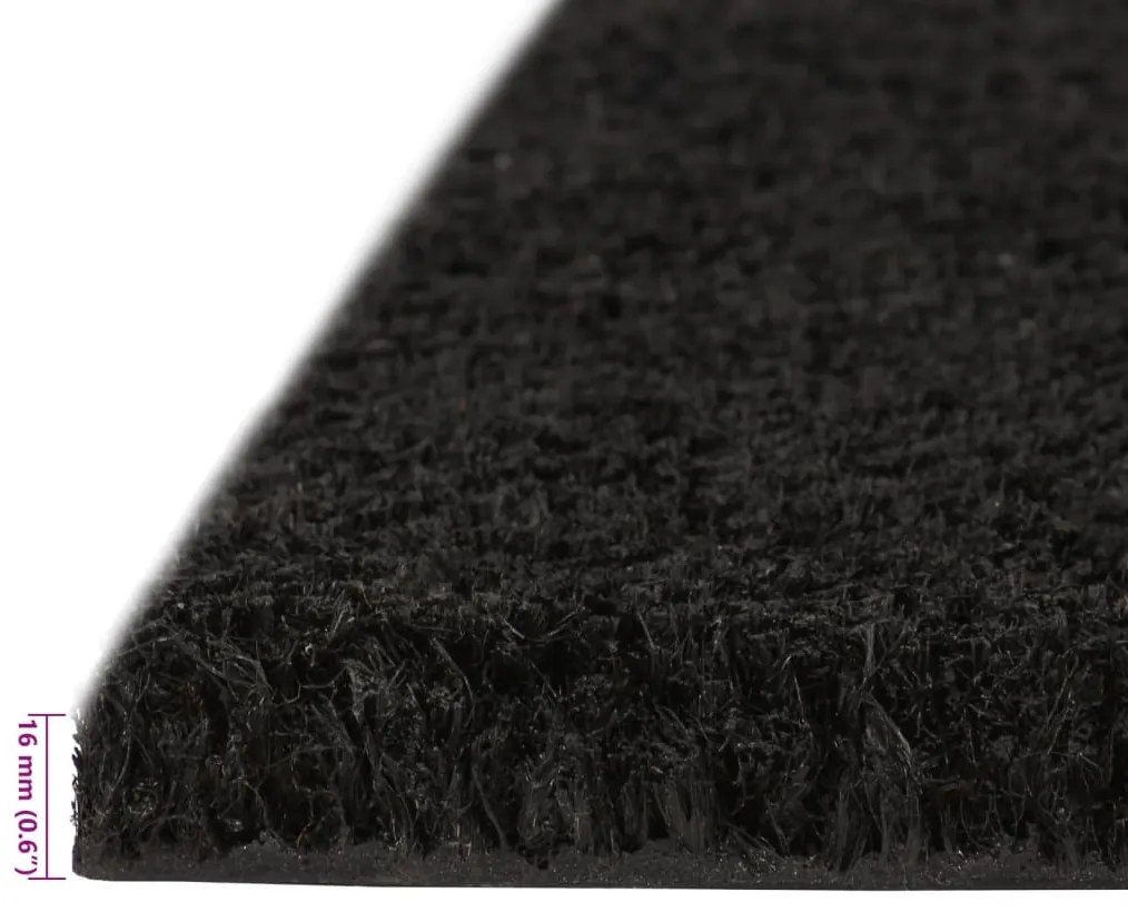 fekete rojtos kókuszrost lábtörlő 100 x 300 cm