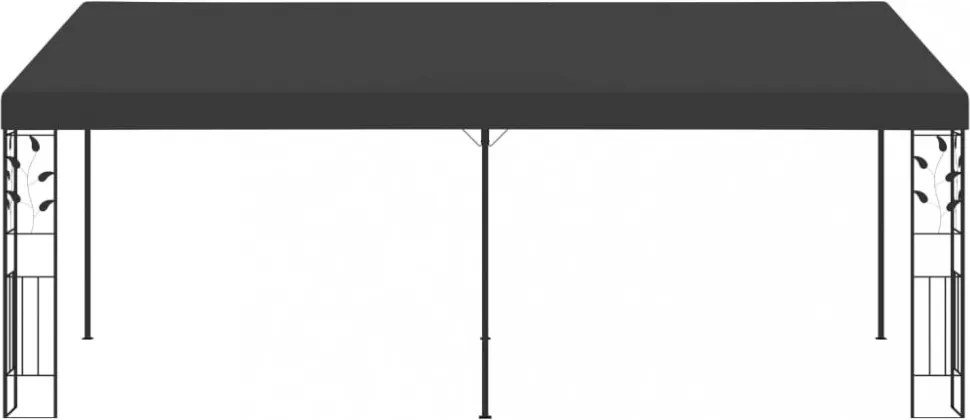 antracitszürke falra szerelhető pavilon 6 x 3 x 2,5 m