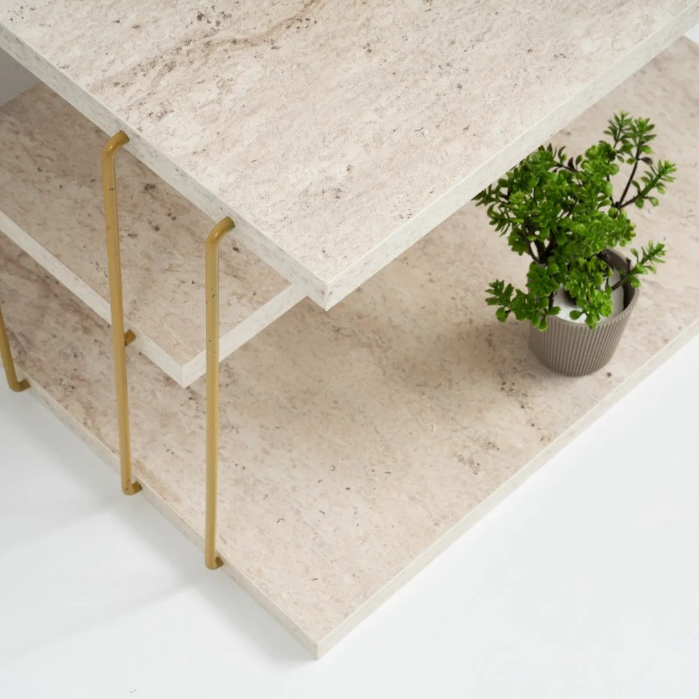 Lifon Gold Travertine kisasztal