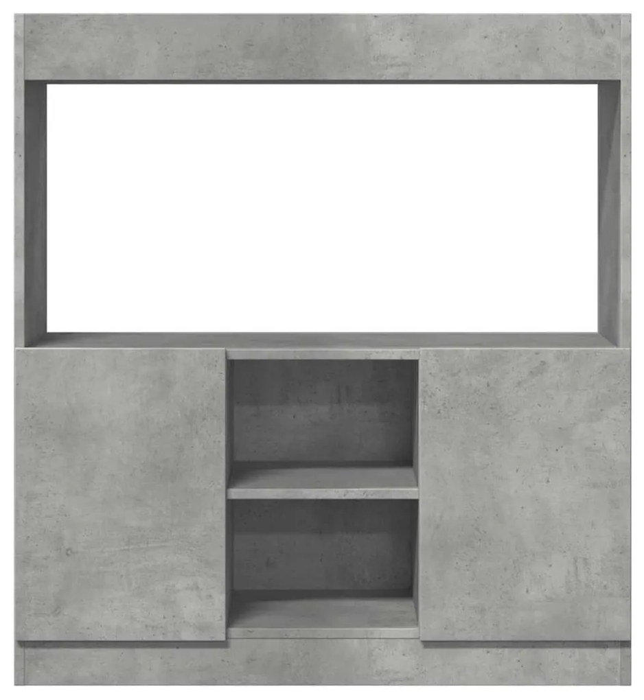 betonszürke szerelt fa magasszekrény 92 x 33 x 100 cm