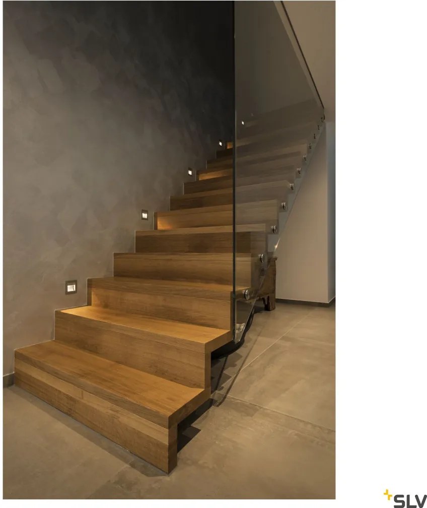 SLV FRAME CURVE 1000575 Beépíthető lépcsőházi lámpa 1x3.1W/LED 2700K 100LM IP20