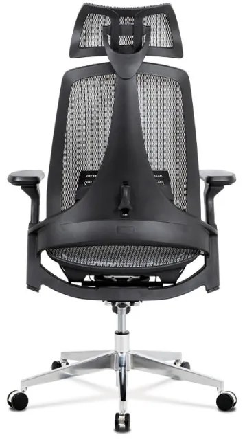 Kancelářská židle, šedá MESH síťovina, lankový mech., kovový kříž