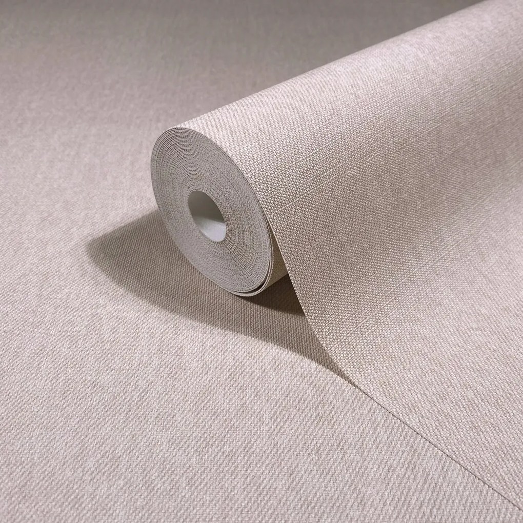 Bézs Tapéta Vinil Szövet Szerkezettel Tapéta 10 M X 106 CM