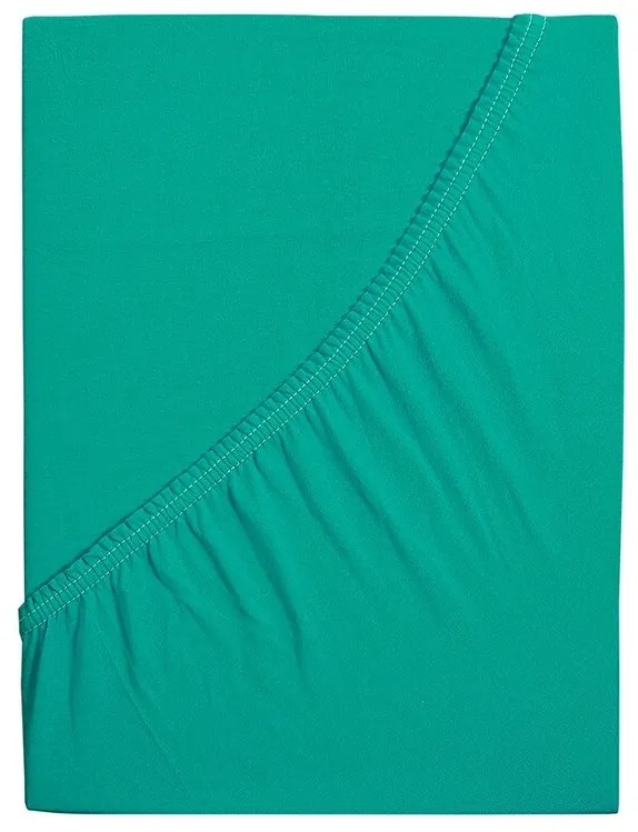 4Home Ideál jersey lepedő zöld türkiz, 90 x 200cm, 90 x 200 cm