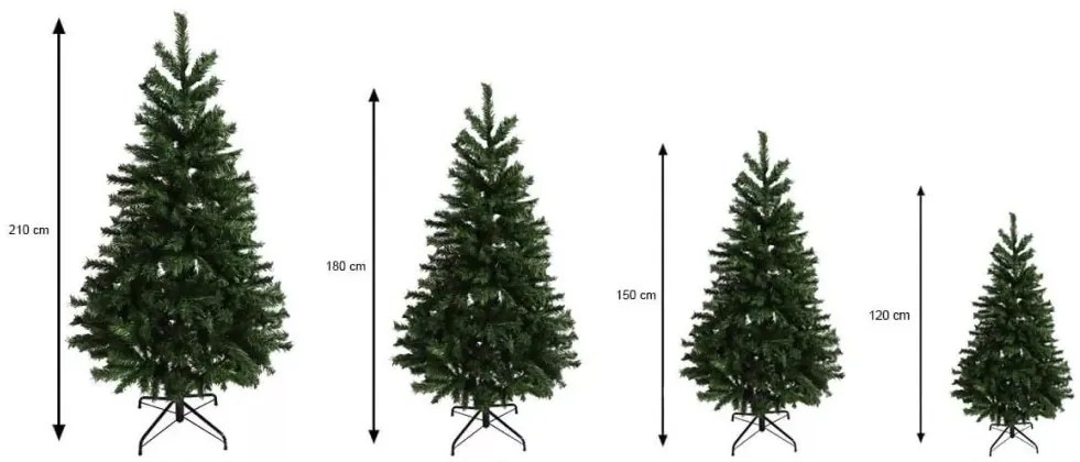 Natura MF-180 karácsonyfa zöld műfenyő fém talppal 180 cm
