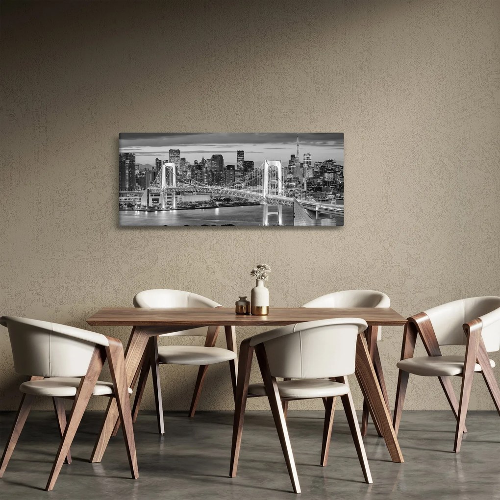 Kép - Fekete-fehér nagyváros (120x50 cm)