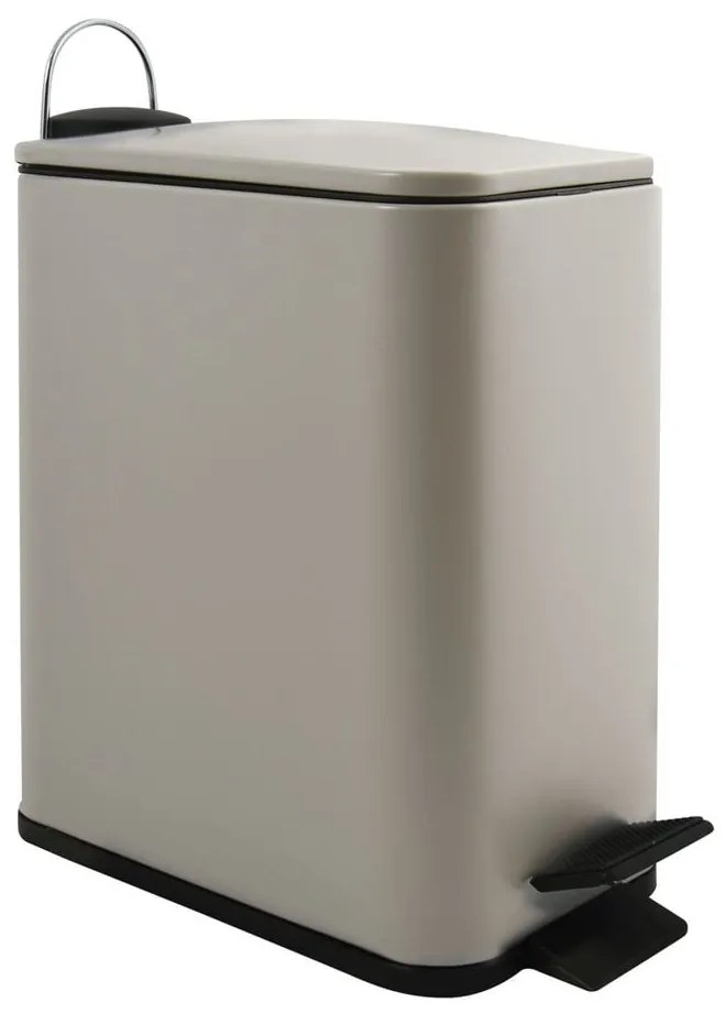 Szürkésbarna acél pedálos szemetes 5 l Erik – Spirella