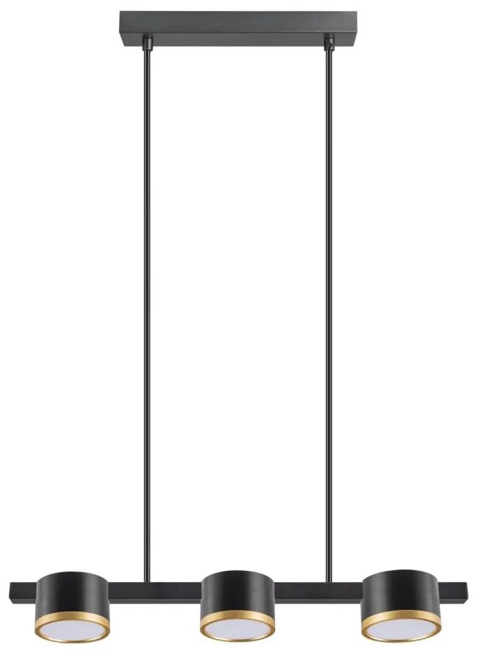 LED Csillár zsinóron MIRELLA 3xGX53/6W/230V fekete