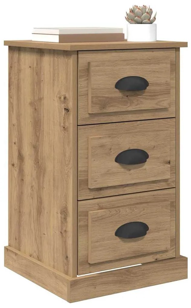 vidaXL Éjjeliszekrény fiókkal Artisan tölgy 39 x 39 x 67,5 cm Faanyag