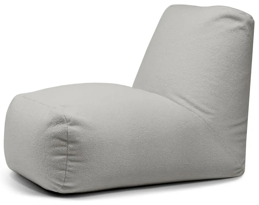Világosszürke buklé babzsákfotel Tube – SLOWDOWN