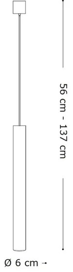Ideal Lux - LED függeszték kábelen LOOK 1xGU10/7W/230V CRI 90 átm. 6 cm fehér