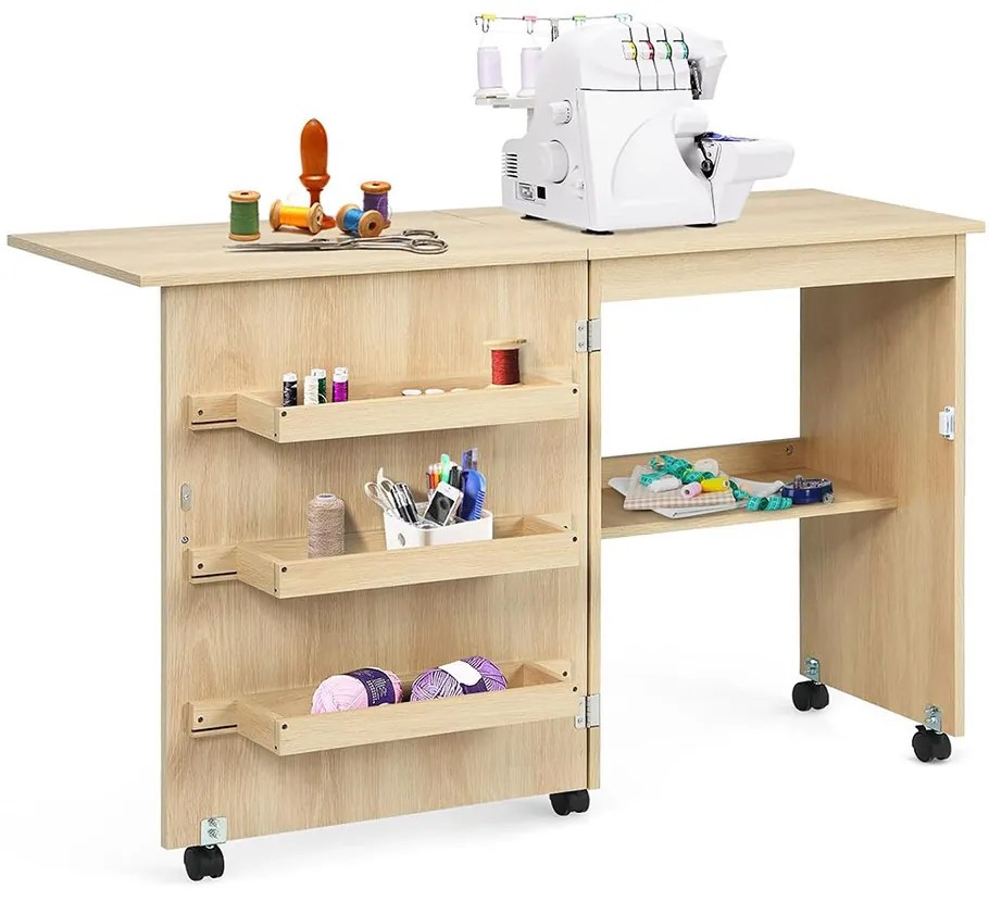 Varrógépasztal natúr