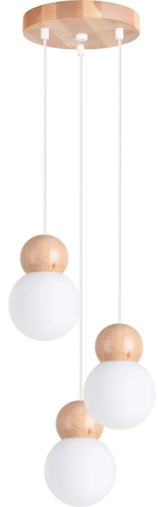 Sollux SL.1391 - Csillár zsinóron PEKKA 3xG9/8W/230V fehér