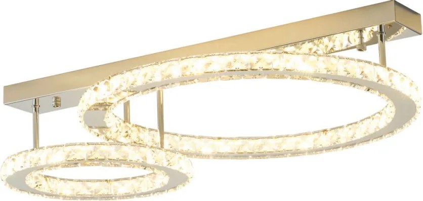 ZUMA LINE MX3713-2-3CT GIRONA Kristály Mennyezeti Lámpa Króm LED IP20