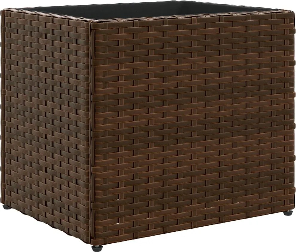vidaXL barna polyrattan kerti ültetőláda 36x30x32 cm