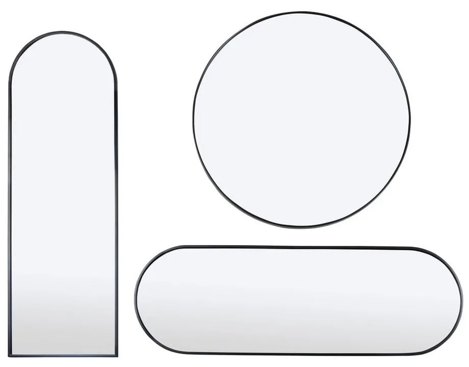 Fekete fali tükör 40x120 cm Lilee - Bonami Essentials