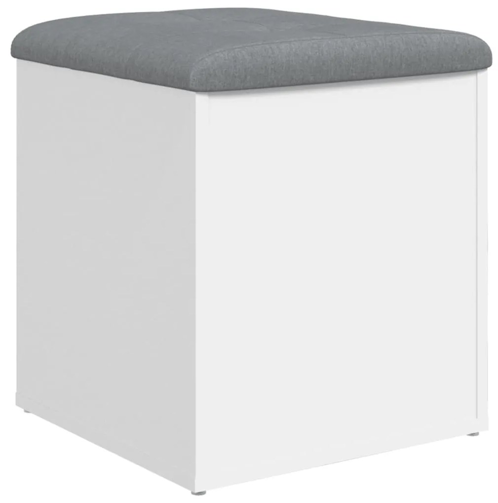 fehér, rétegelt fa tárolópad 42 x 42 x 45 cm