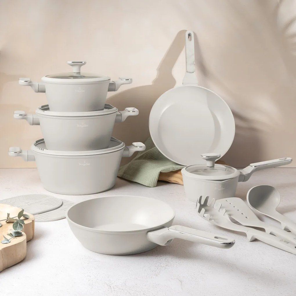 BerlingerHaus Sahara Marble titánbevonatú edénykészlet, 15 darabos