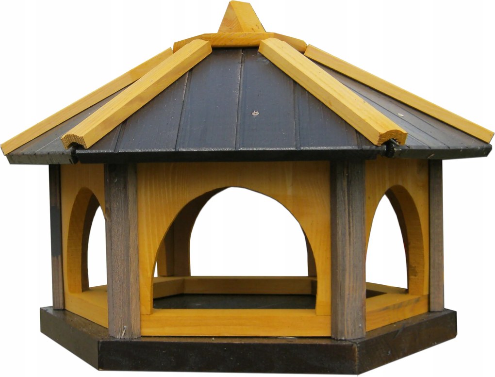 Nagy méretű fa madáretető a kertbe K50