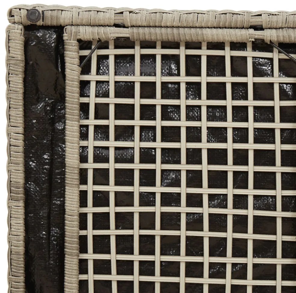 Kültéri Tároló Doboz Világosszürke és Sötétszürke Szintetikus rattan