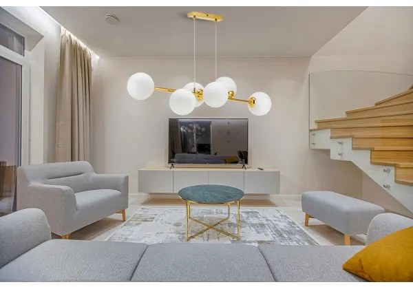 Csillár zsinóron 6xE27/35W/230V arany