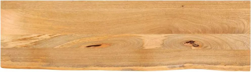vidaXL tömör mangófa természetes élű asztallap 110 x 30 x 3,8 cm