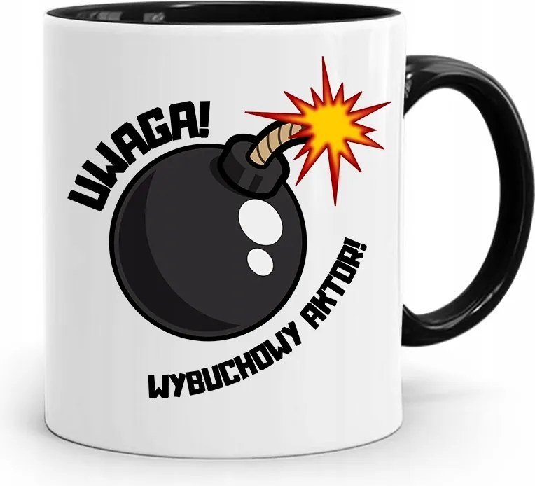 Színésznőnek Bögre Fekete Születésnapi Ajándék fényképes nyomtatással