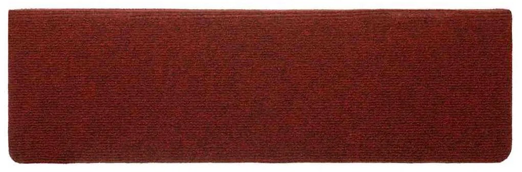 20 db öntapadós lépcsőszőnyeg, 65 x 21 x 4 cm, bordói piros, téglalap alakú széllel