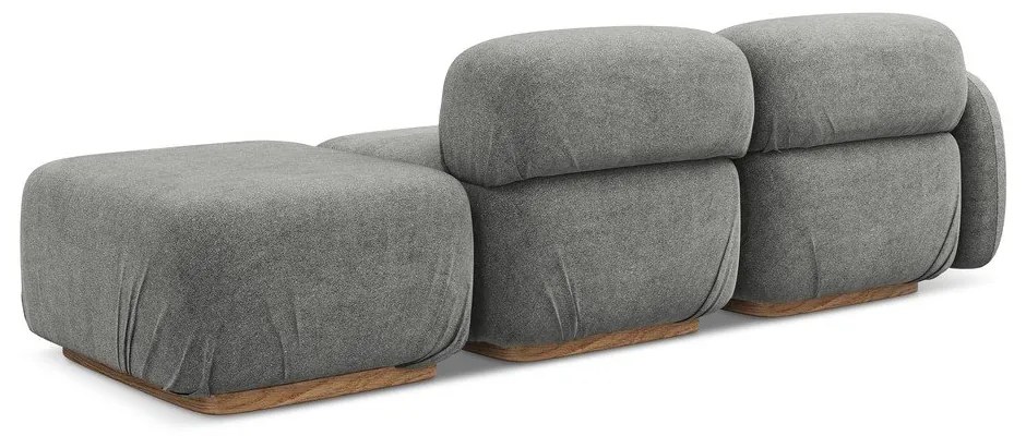 Szürke buklé moduláris heverő (jobb oldali) Ailani – Makamii