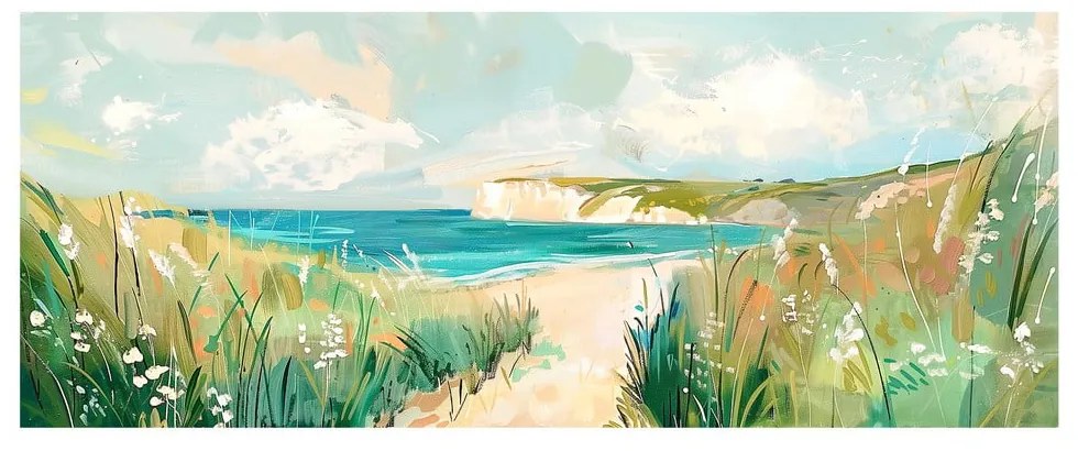 Kép 60x150 cm Gouache Sea – Styler