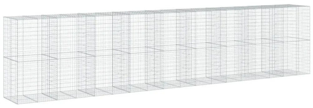 horganyzott vas gabion kosár fedéllel 900 x 100 x 200 cm