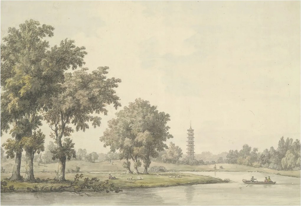 Divatos Flizelin Tapéta Ragasztóval Fali 3D Csendes park 152x104 Ragasztó