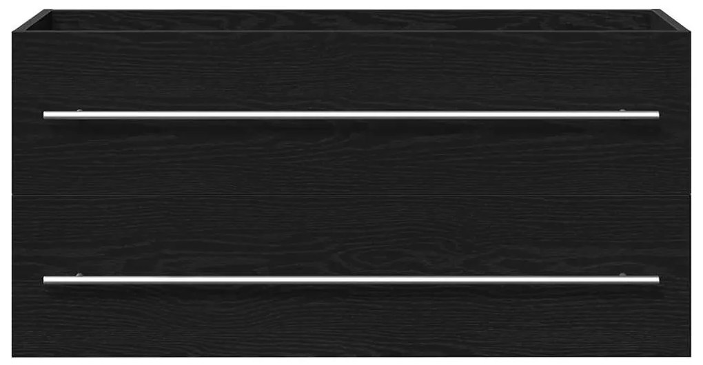 fekete tölgy szerelt fa mosdószekrény 100x38,5x48 cm