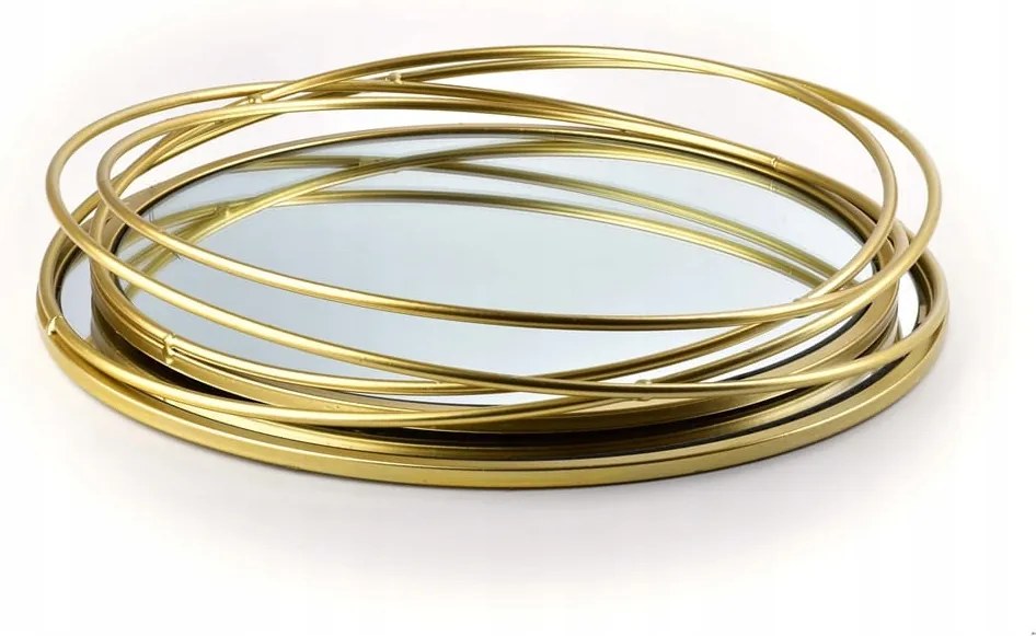 Dekorációs tálca szett Lucas arany tálca