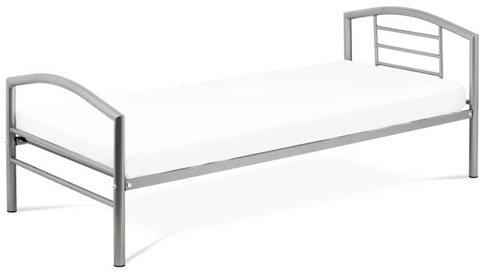 Fém Egyszemélyes Ágy 94×207 cm, Ezüst. BED-1900 SIL