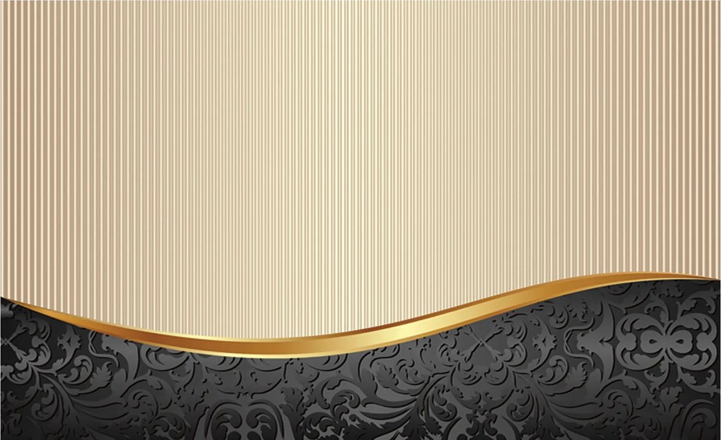 Flizelin fotótapéta Arany csíkok és hullámok dísz Elegancia 300x210 +ragasztó