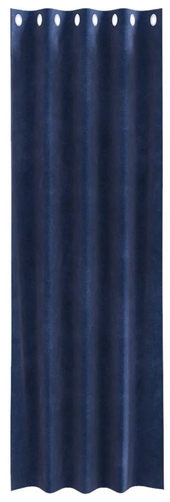 Függönyök függönyökkel 2 pcs Sötétkék 140 x 225 cm Bársony