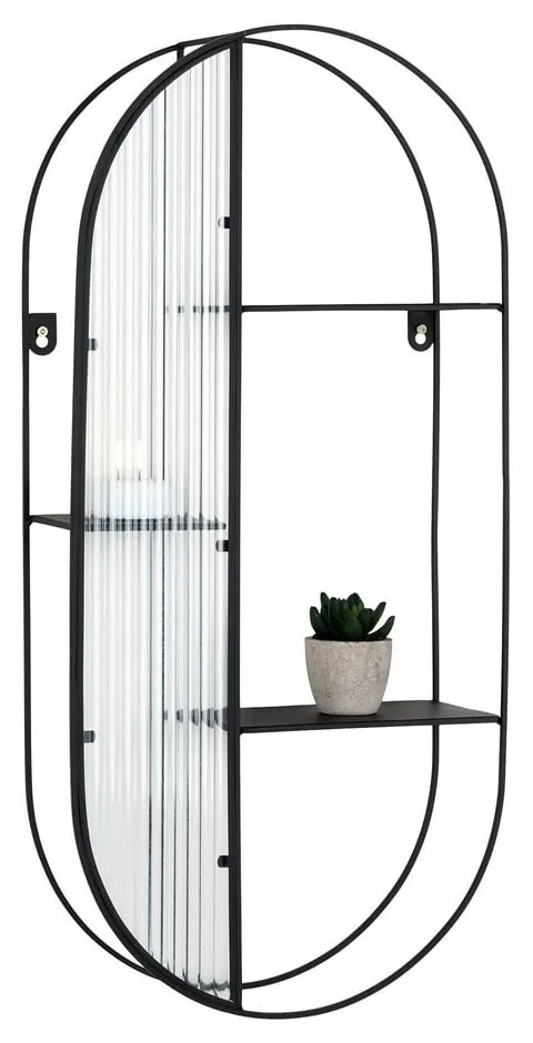 Fekete többszintes fém fali polc 32 cm Newcastle – House Nordic