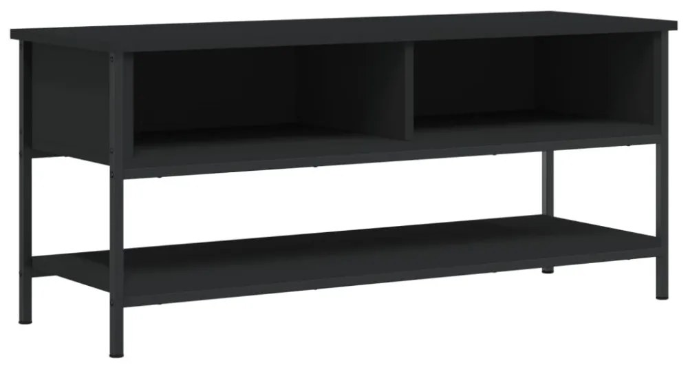 fekete szerelt fa TV-szekrény 100 x 35 x 45 cm