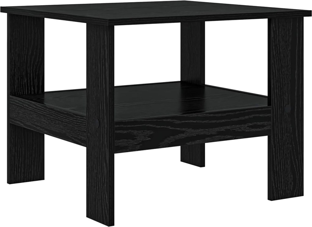 vidaXL Dohányzóasztal Fekete tölgy 57 x 55 x 45 cm Faanyag