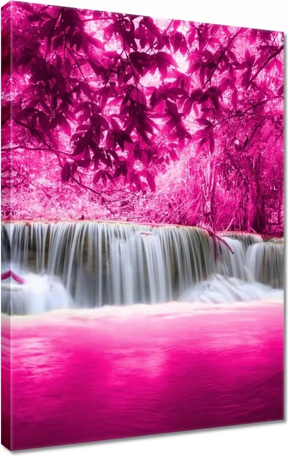 Vászonkép 40x60 Rózsaszín vízesés