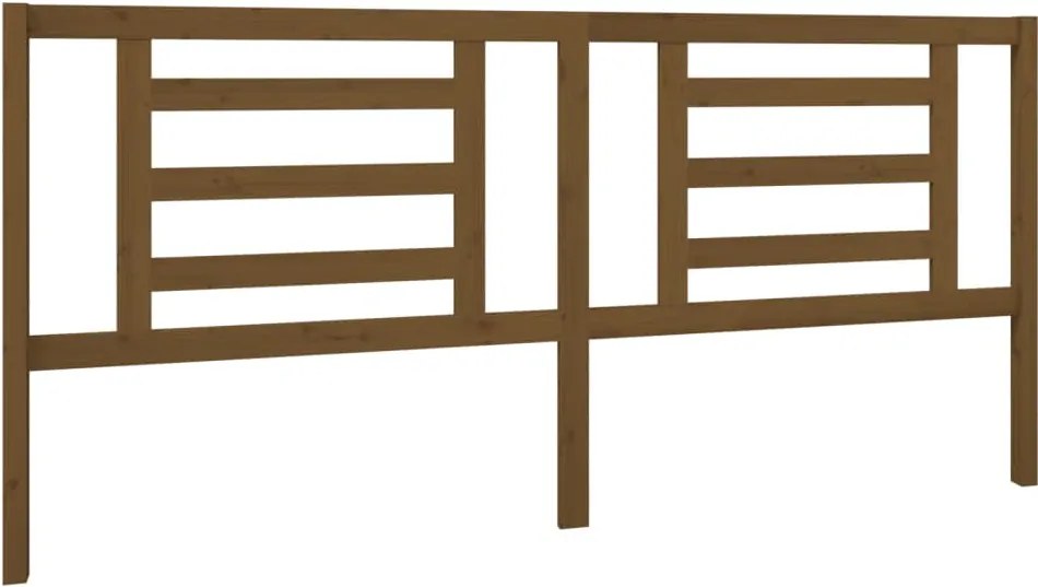 vidaXL mézbarna tömör fenyőfa ágyfejtámla 206 x 4 x 100 cm