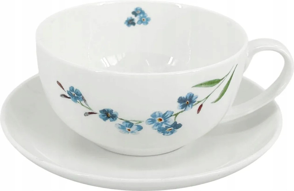 Porcelán csésze és csészealj Luna Nefelejcs 250 ml